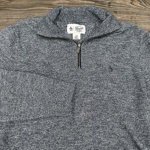 Penguin by Munsingwear Large Men's 1/4 Zip Pullover Gray Soft Feel‎ Casual